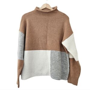 Vici Colorblock Turtleneck Sweater
